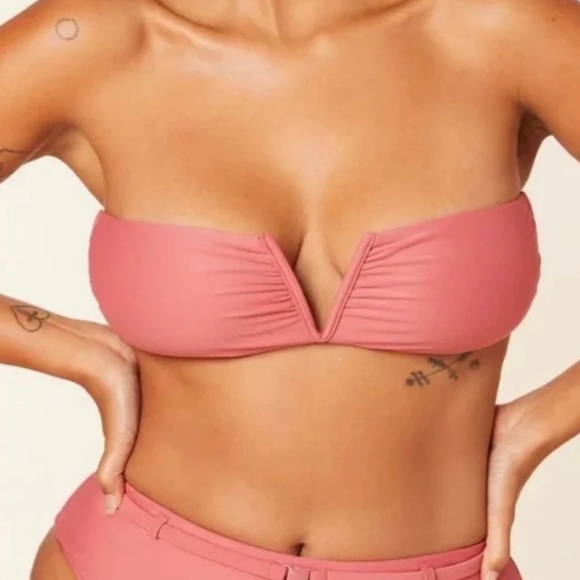 Andie Other - NWT Andie Swim The Scala Top deep coral punch S